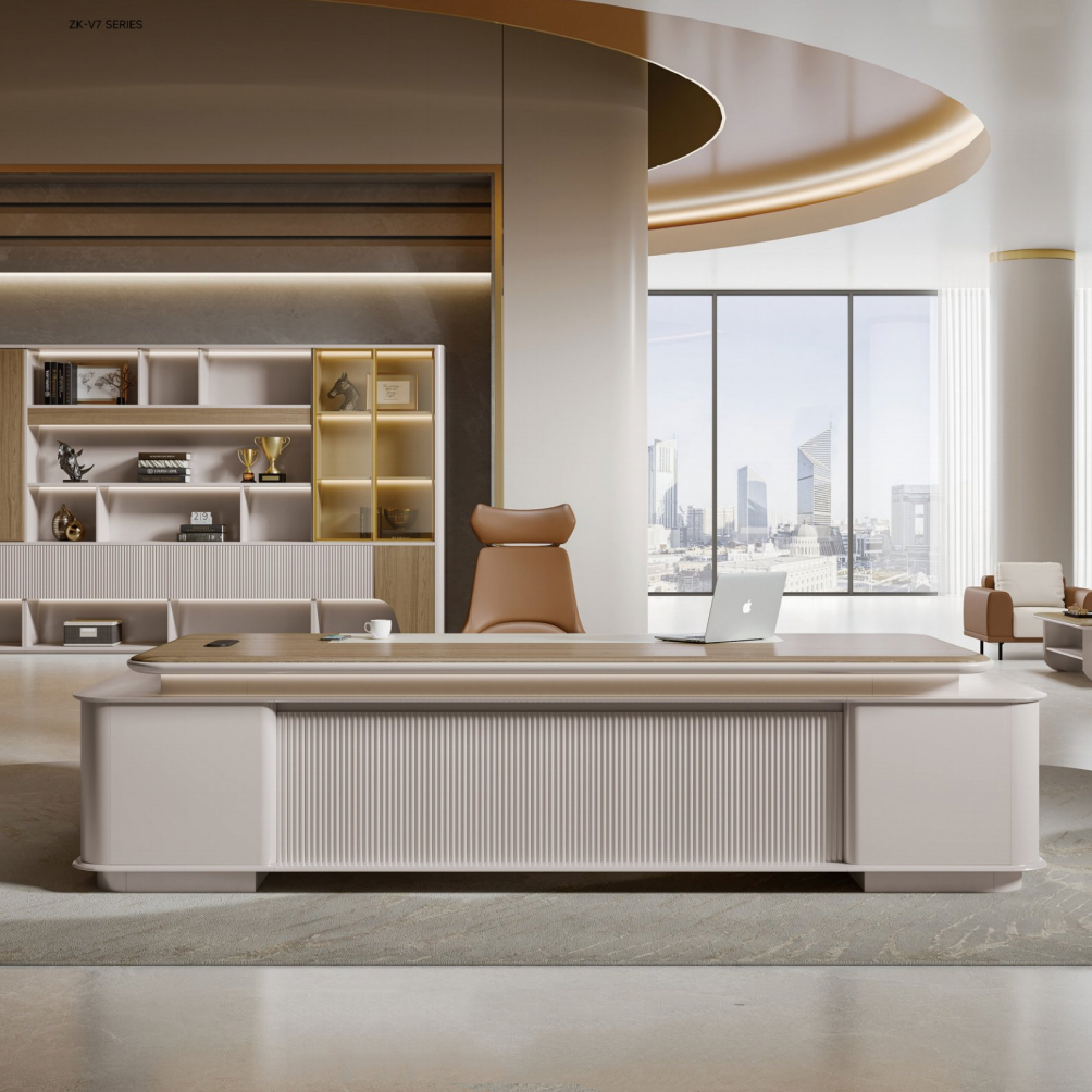 COOLBABY Luxury L Shaped Desk Office Furniture Minimalist Workbench Modern CEO Office Executive Desk 280*210 cm