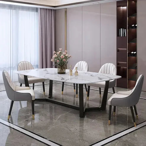Dining Table With Black Cross Legs-GCC Home Center