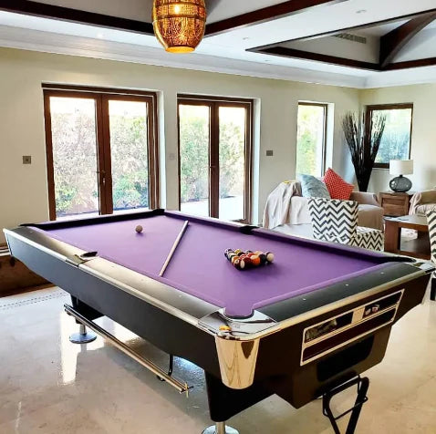 9-4M Billiard table, Automatic Ball Return System Solid Wood Marble-GCC Home Center