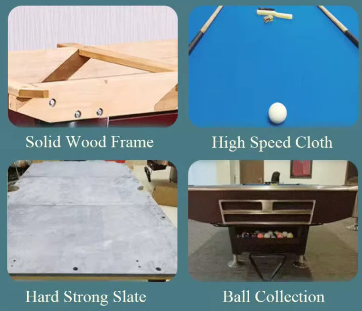 9-4M Billiard table, Automatic Ball Return System Solid Wood Marble-GCC Home Center