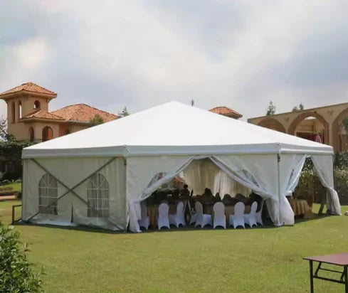 3x4m Rectangular Roof Aluminum Gazebo – White-GCC Home Center
