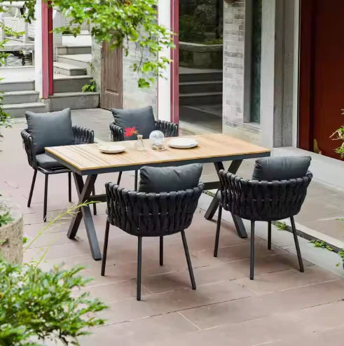 Patio Garden Outdoor Light Rectangular Dining Table-GCC Home Center