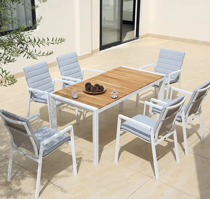 Eight-seater Log-style Outdoor Dining Table-GCC Home Center