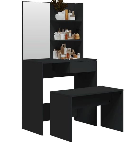 Dressing Table Set, Vanity Table with Stool and Drawer-GCC Home Center