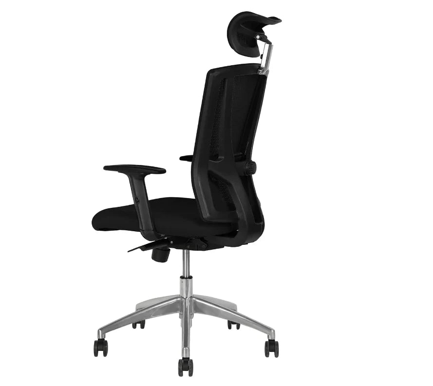 Office Executive Office High Back Chair | Mesh Back Rest | Aluminum Base with PU Arm Rest-GCC Home Center