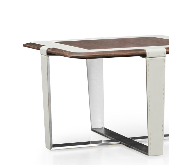 Square Design Office Coffee Table For Office, Home - White-GCC Home Center