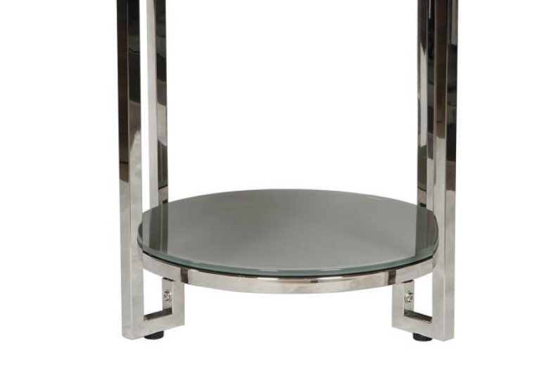 Modern Round Coffee Table With Shiny Stainless Steel Frame-GCC Home Center