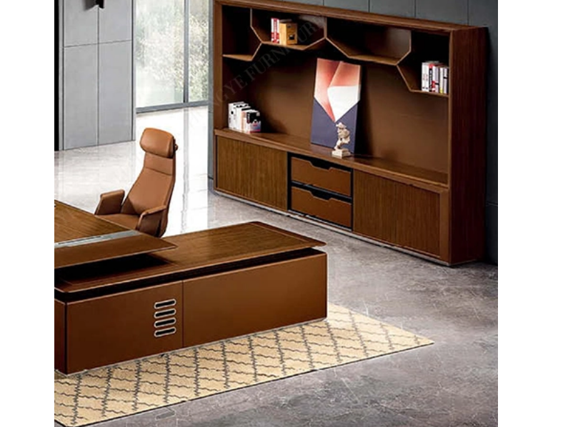 Luxury Office Cabinet, Smart File Cabinet With Four-Door, Four Shelves And Two Drawers - Brown-GCC Home Center