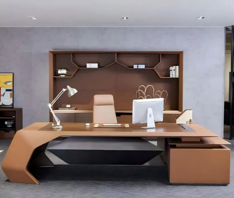 Luxury Office Cabinet, Smart File Cabinet With Four-Door, Four Shelves And Two Drawers - Brown-GCC Home Center