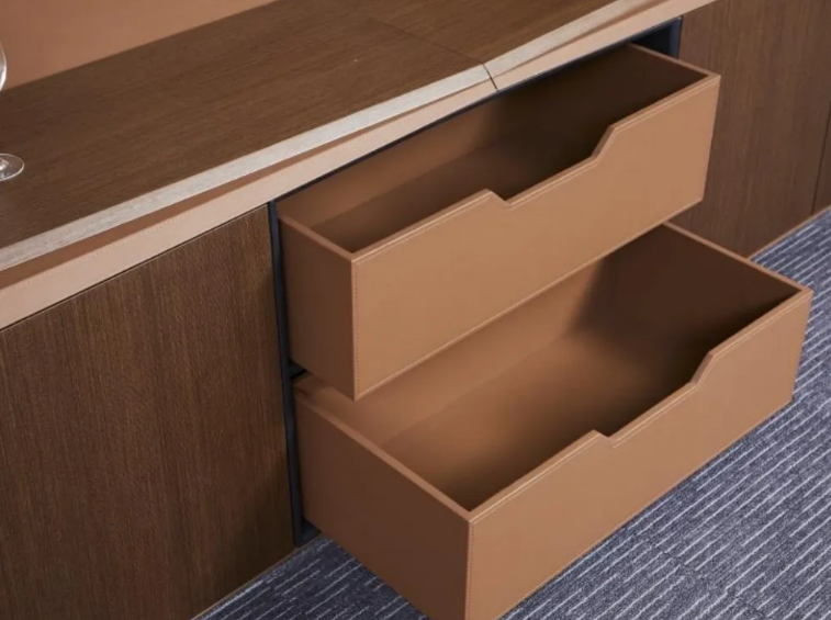 Luxury Office Cabinet, Smart File Cabinet With Four-Door, Four Shelves And Two Drawers - Brown-GCC Home Center