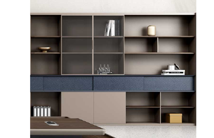 Luxury Office Cabinet With Multiple Shelves For Workspace - Brown-GCC Home Center
