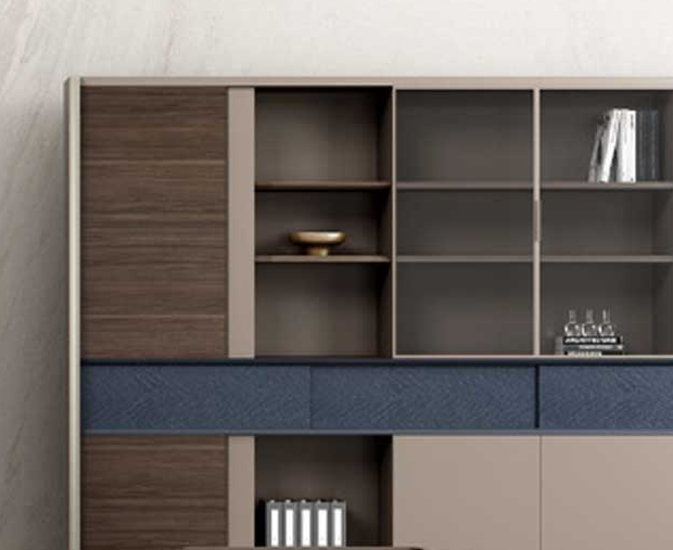 Luxury Office Cabinet With Multiple Shelves For Workspace - Brown-GCC Home Center