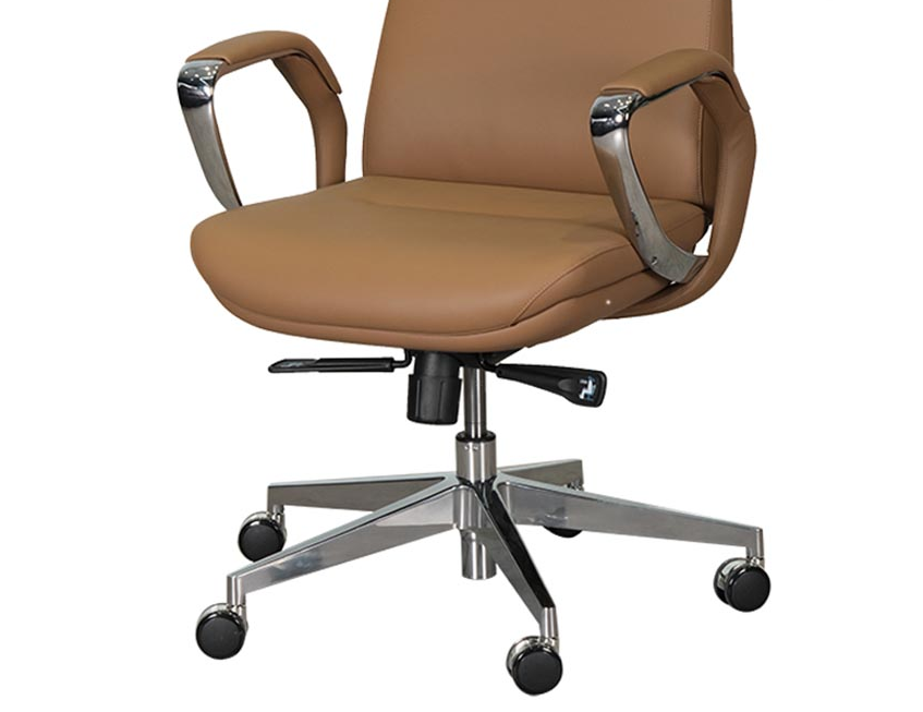 Ergonomic Design High Back Arm Office Chair - Brown Color-GCC Home Center