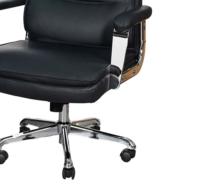 Ergonomic Design High Back Leather Office Chair With Height Adjustable And Swivel Wheels-GCC Home Center