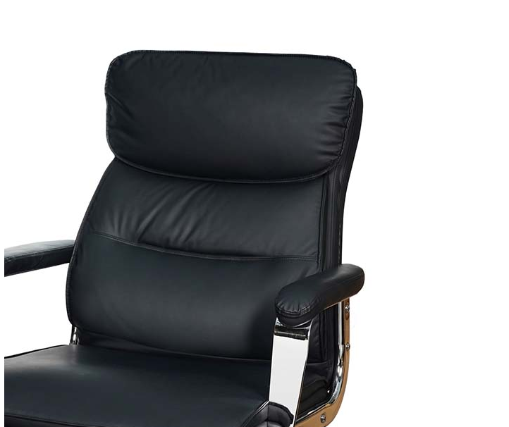 Ergonomic Design High Back Leather Office Chair With Height Adjustable And Swivel Wheels-GCC Home Center
