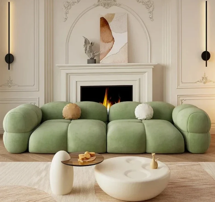 Modern Luxury Suede Sofa Set-GCC Home Center