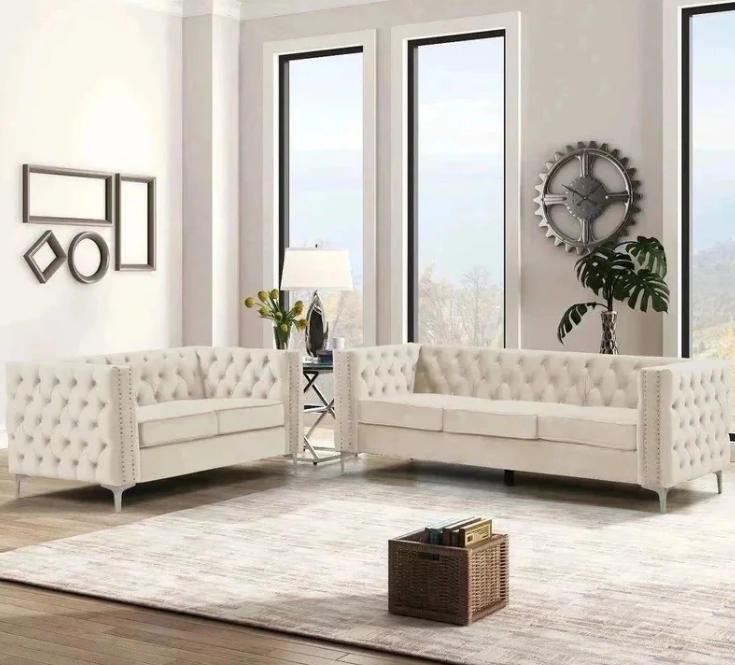 Elegant Velvet Sofa-GCC Home Center