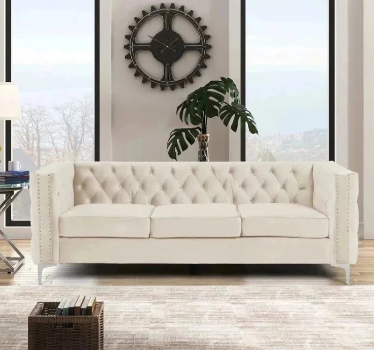 Elegant Velvet Sofa-GCC Home Center