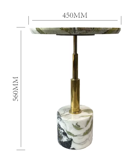 Luxury Modern Coffee Table With Natural Marble, Side Tables For Living Room - Cloudy-GCC Home Center