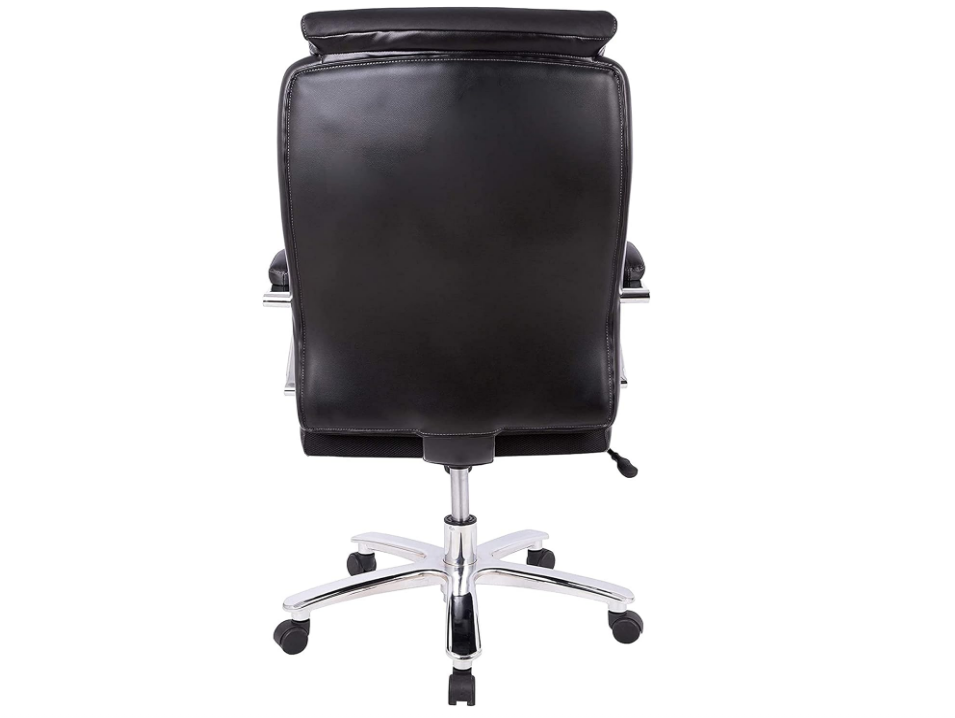 Modern PU Leather Ergonomic Executive High Back Chair - Black-GCC Home Center