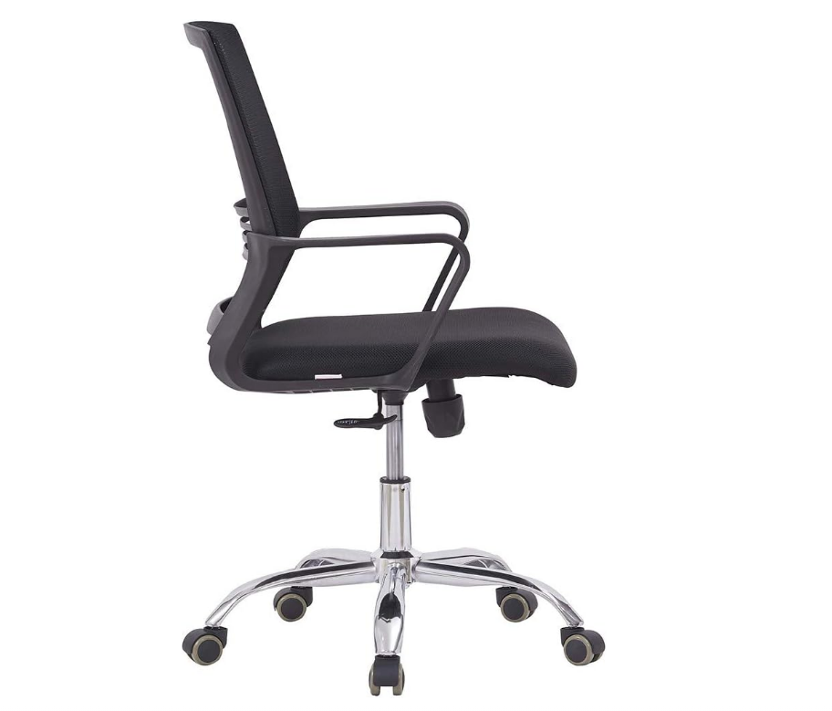 Low Back Mesh Chair With Lumbar Support - Black-GCC Home Center