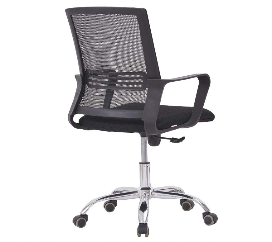 Low Back Mesh Chair With Lumbar Support - Black-GCC Home Center