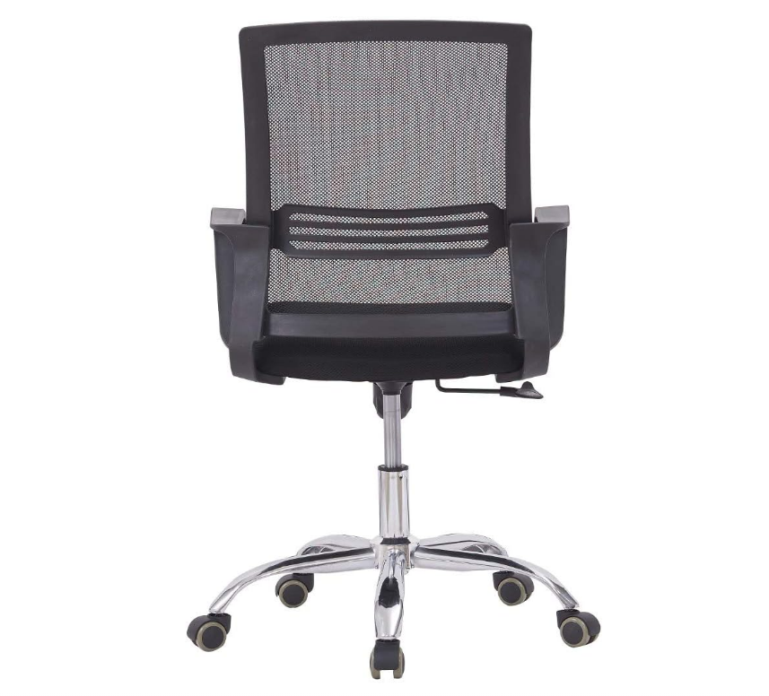 Low Back Mesh Chair With Lumbar Support - Black-GCC Home Center