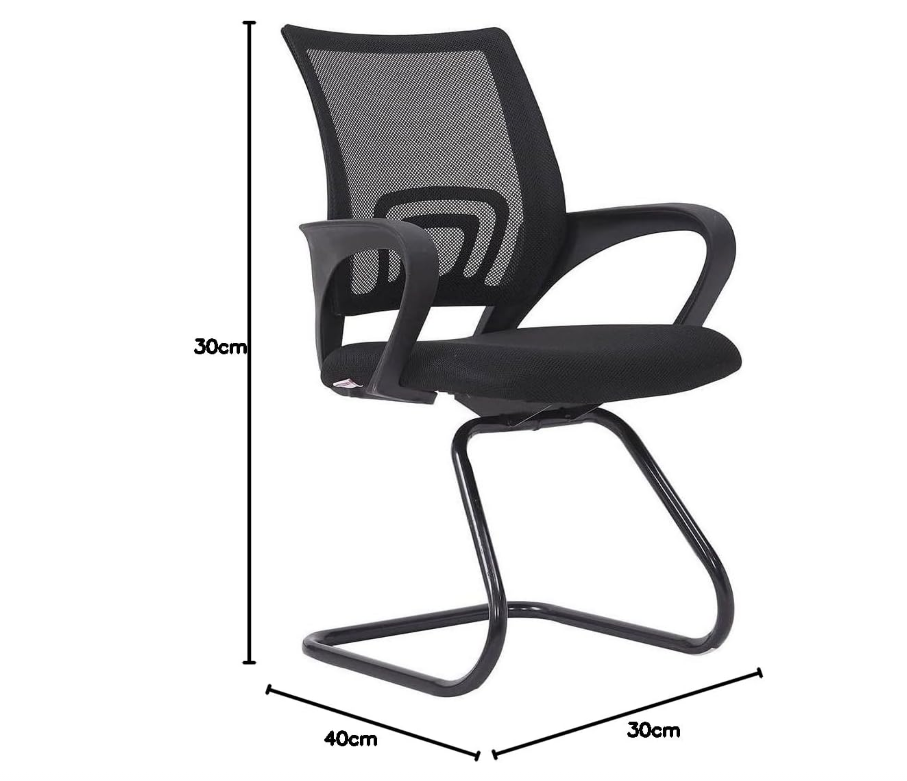 Mesh Modern Ergonomic Executive Visitor Chair - Black-GCC Home Center