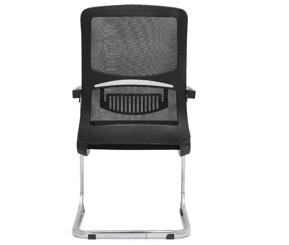 Executive Mesh Visitor Chair for Office, With Steel Frame & Modern Design - Black-GCC Home Center
