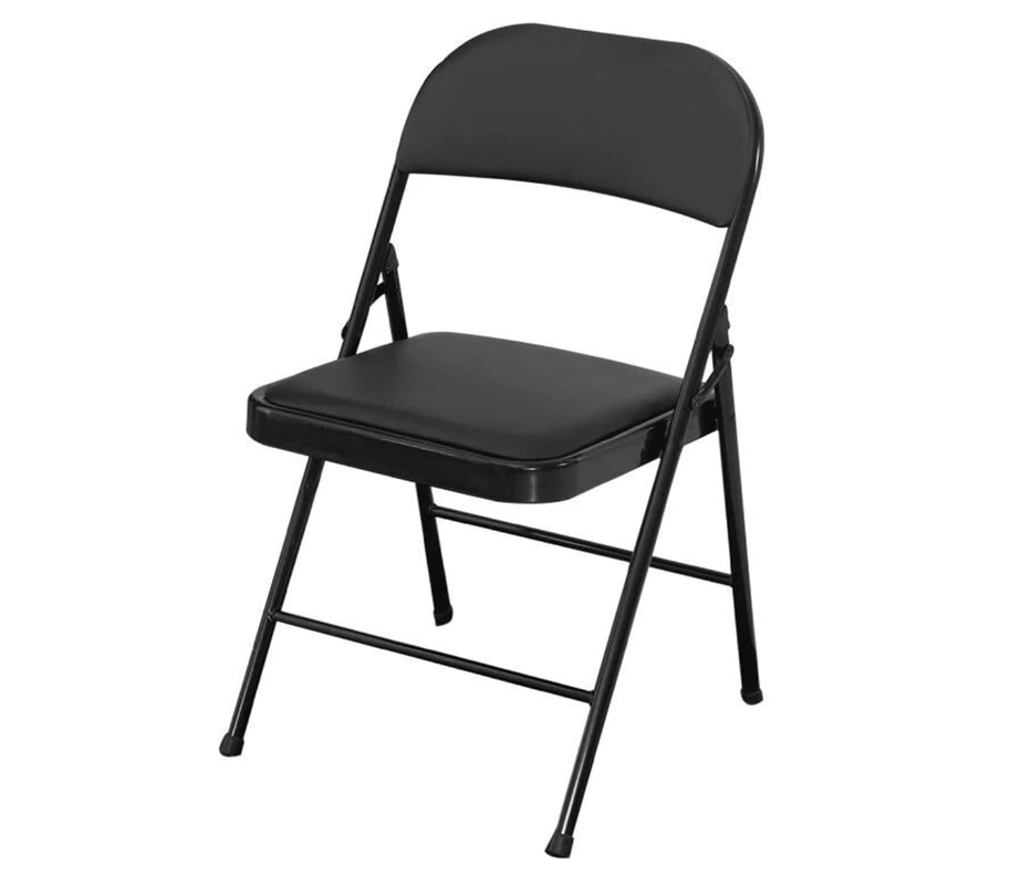 Folding Chair With Padded Seats Multi Functional Portable Chair For Home Dining Office - Black-GCC Home Center