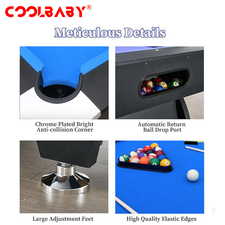 7ft Auto Ball Return Billiard Pool Table for Club Family Indoor Gym Games Billiards Table - All Accessories Included-GCC Home Center