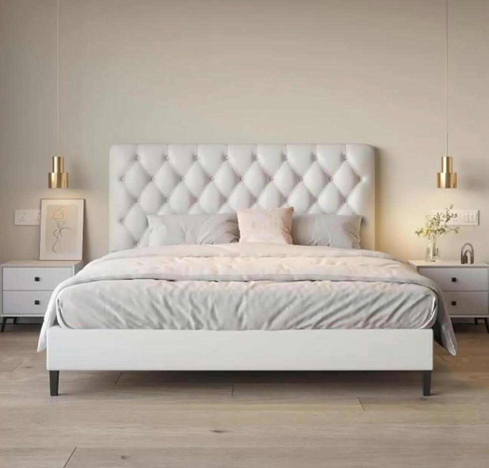 Lerlan Modern Headboard Bed Frame-GCC Home Center