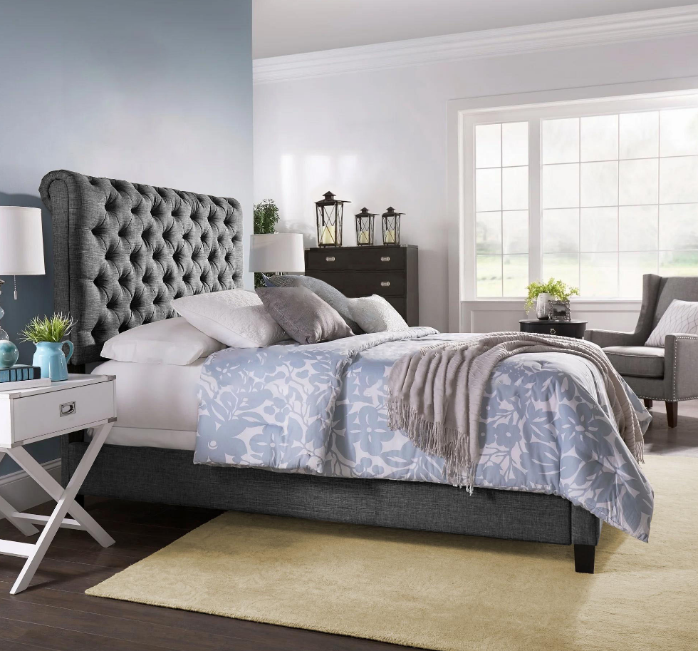 Tufted Roll - Top Linen Bed-GCC Home Center
