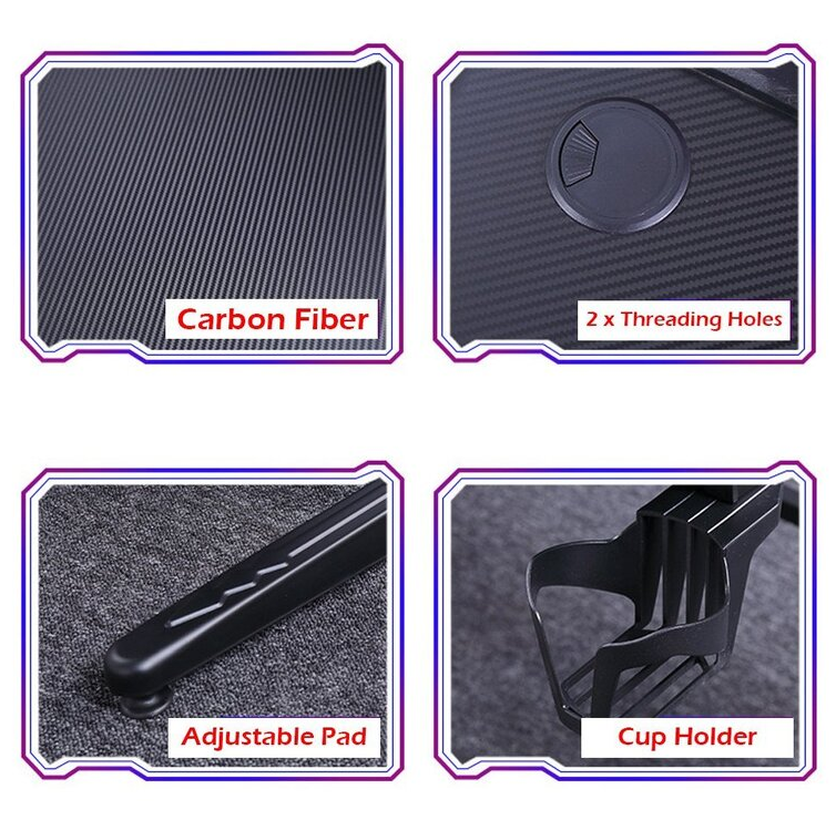 Z-Shaped Master Gaming Desk With RGBLights-120cm-GCC Home Center