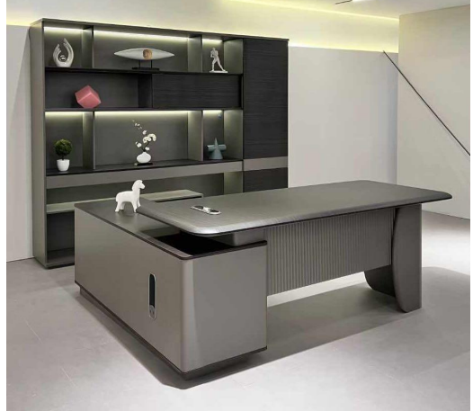 Light Luxury Boss Office Furniture Simple Modern MDF Executive Leader Chair with Modular Table for Home Use