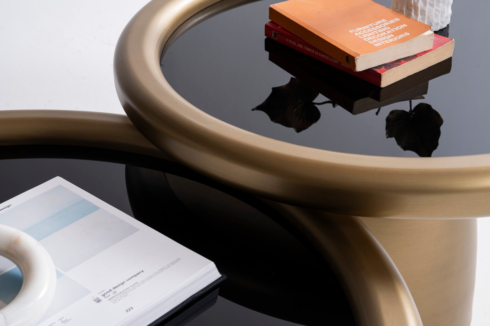 Gold Black Coffee Table Set – Modern Elegance in Three Sizes