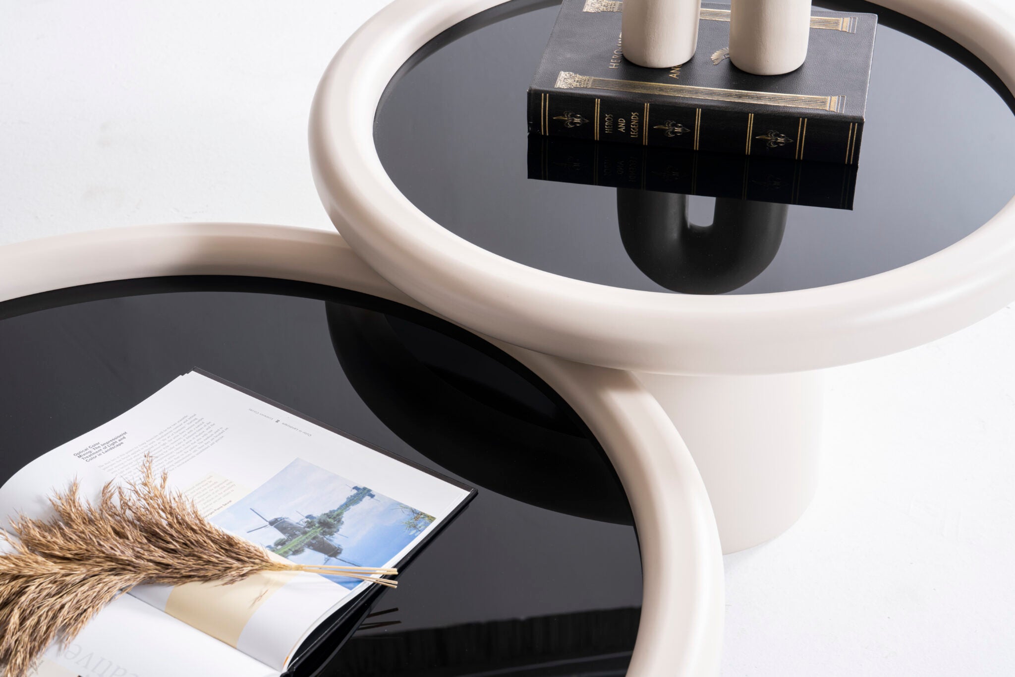 Gold Black Coffee Table Set – Modern Elegance in Three Sizes