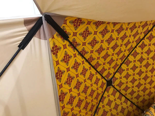 Outdoor Canvas Cotton Pop up Quick-Set Instant Pop up Cabin Gazebo Screen Tent House Windbreaker with Tarp