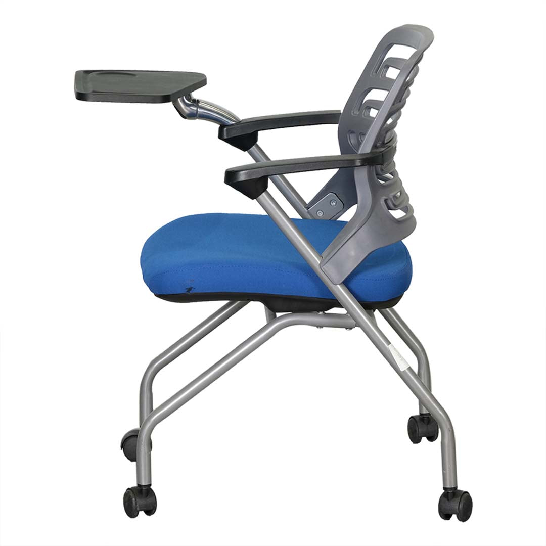 Training Chair with Writing Pad And Metal Legs, Curved Back Chair-GCC Home Center
