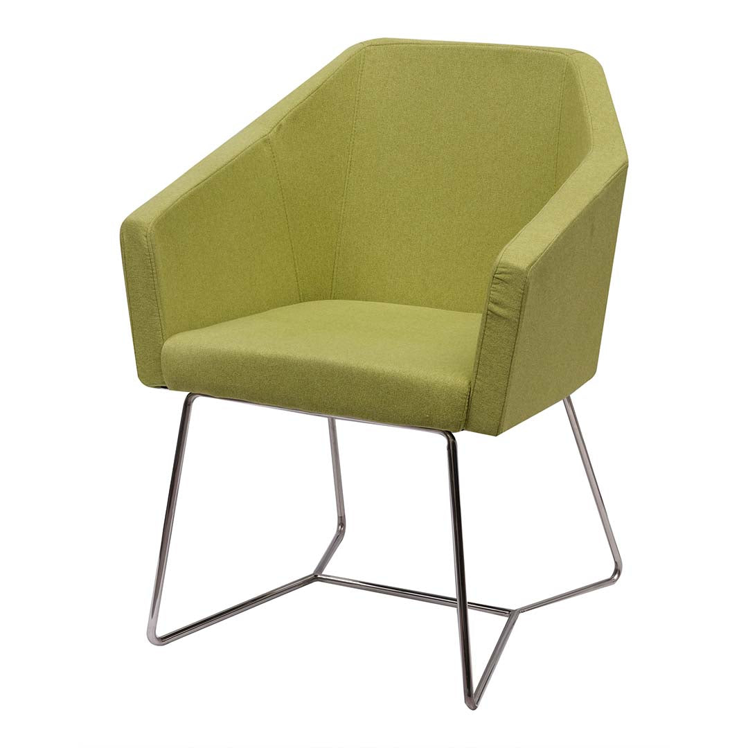 Ergonomic Cushion Dining Chair With Stainless Steel Leg-GCC Home Center