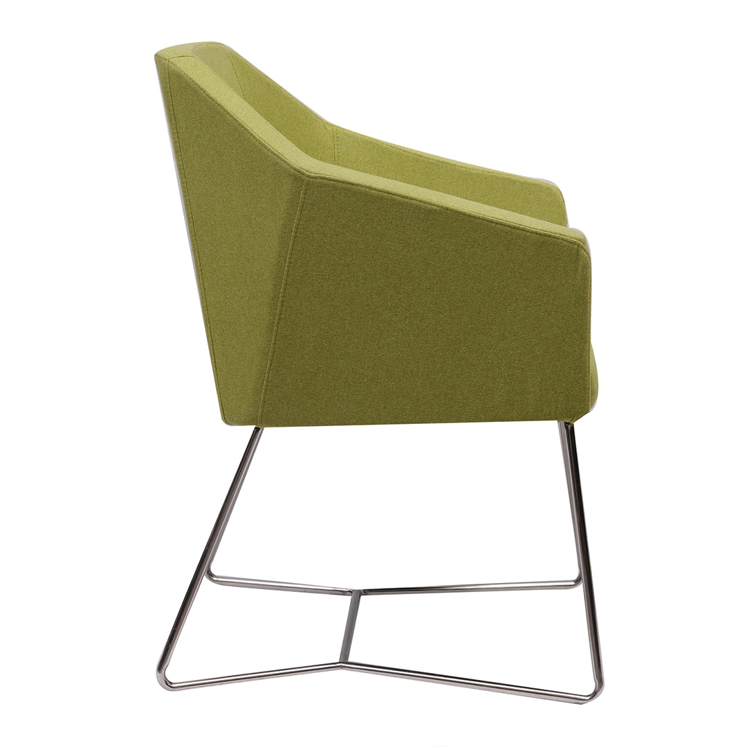Ergonomic Cushion Dining Chair With Stainless Steel Leg-GCC Home Center