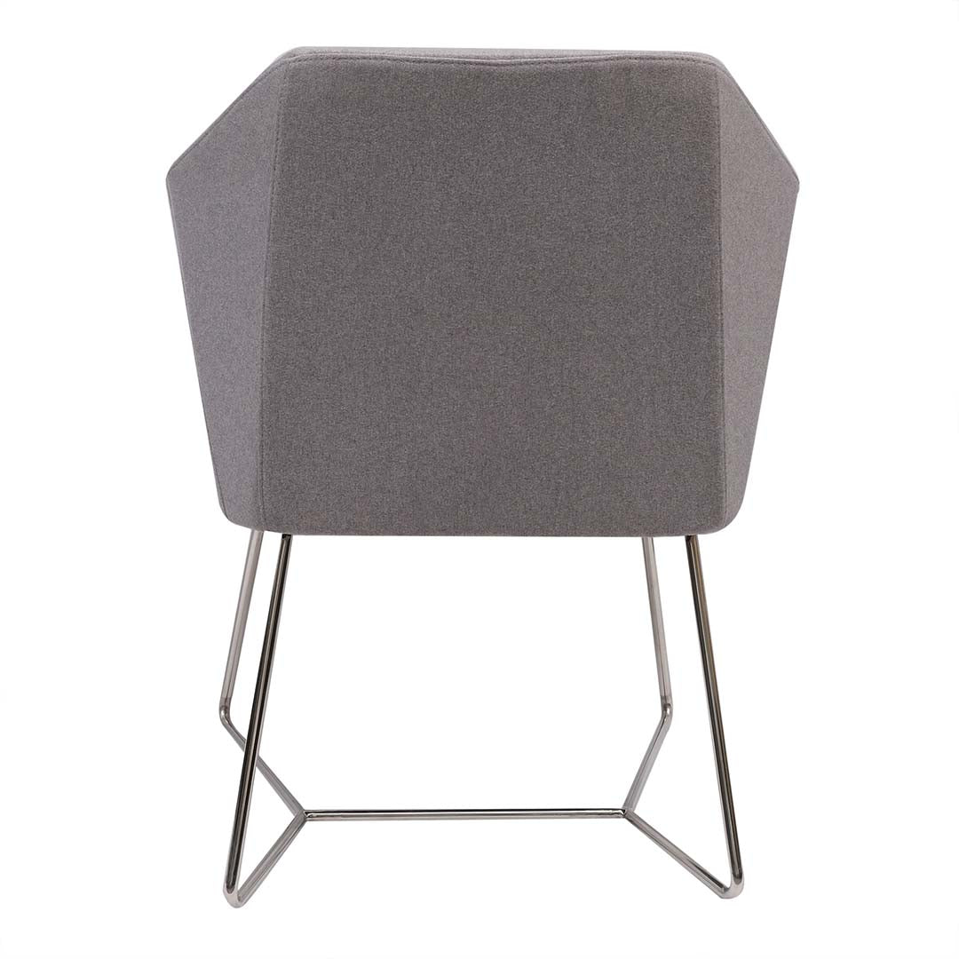 Ergonomic Cushion Dining Chair With Stainless Steel Leg-GCC Home Center
