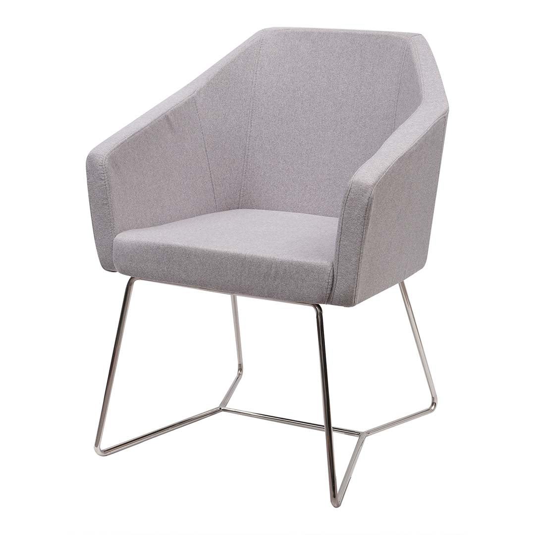 Ergonomic Cushion Dining Chair With Stainless Steel Leg-GCC Home Center
