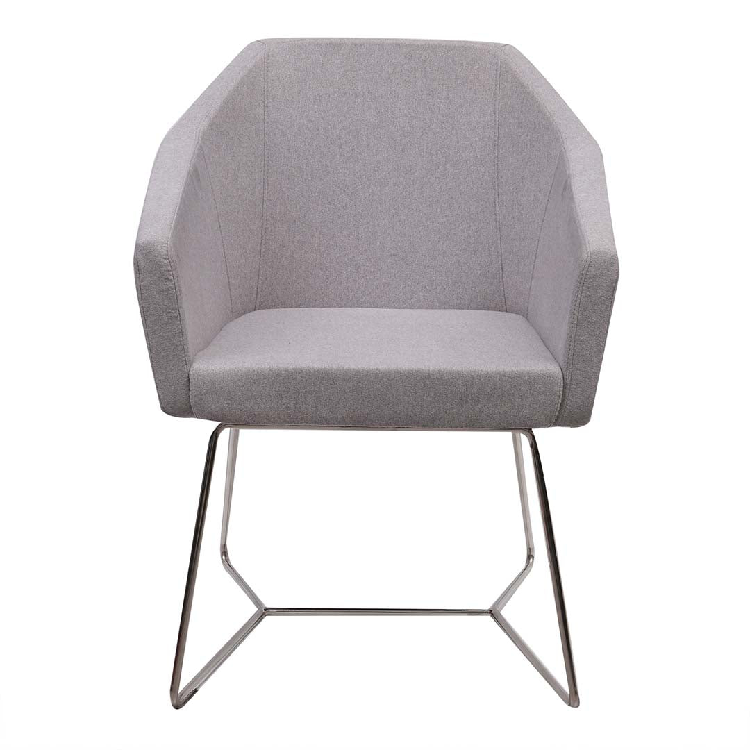 Ergonomic Cushion Dining Chair With Stainless Steel Leg-GCC Home Center