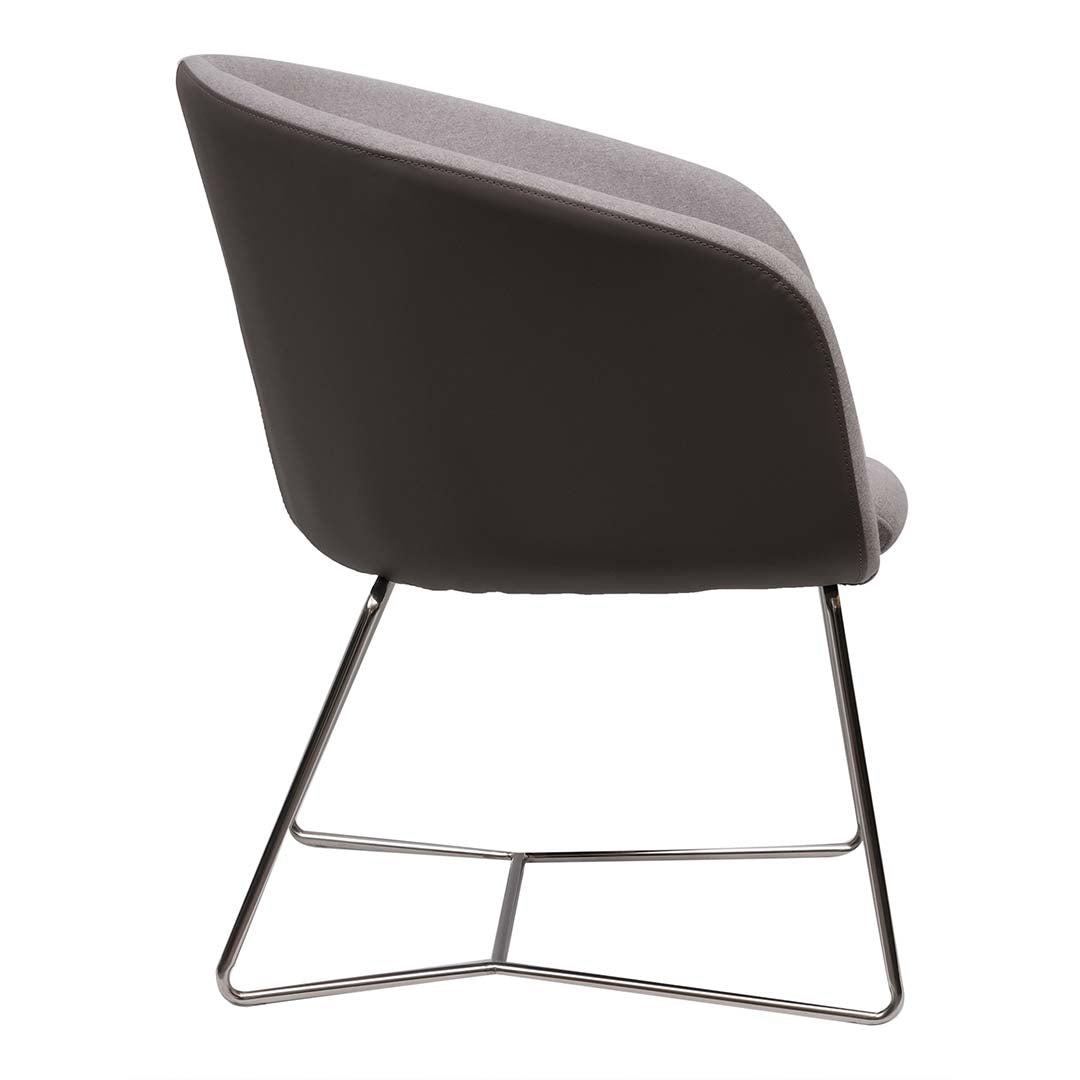Ergonomic Design Cushion Dining Chair With Stainless Steel Legs-GCC Home Center