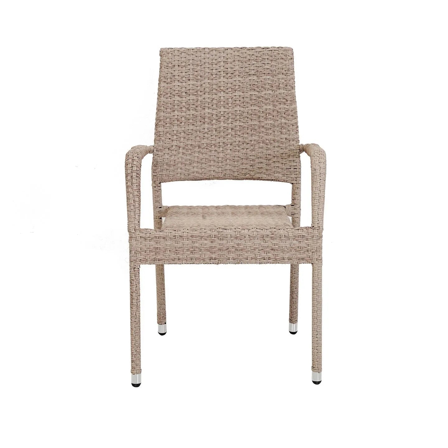 Metal & Faux Rattan 4 Seater Outdoor Dining Set – Round