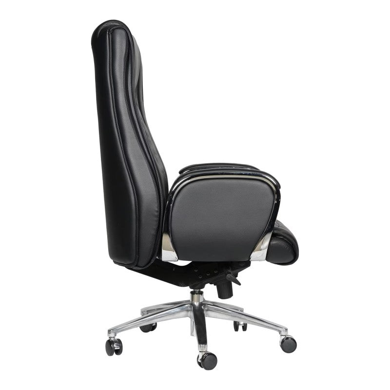 Probo Executive High Back Original Leather Chair (Black)-GCC Home Center
