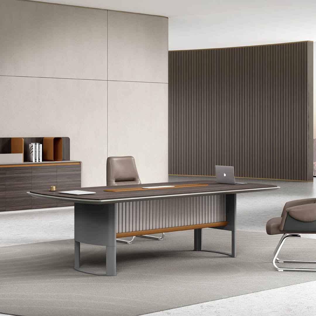 Modern Office Meeting Table, Luxury Office Table - Brown-GCC Home Center