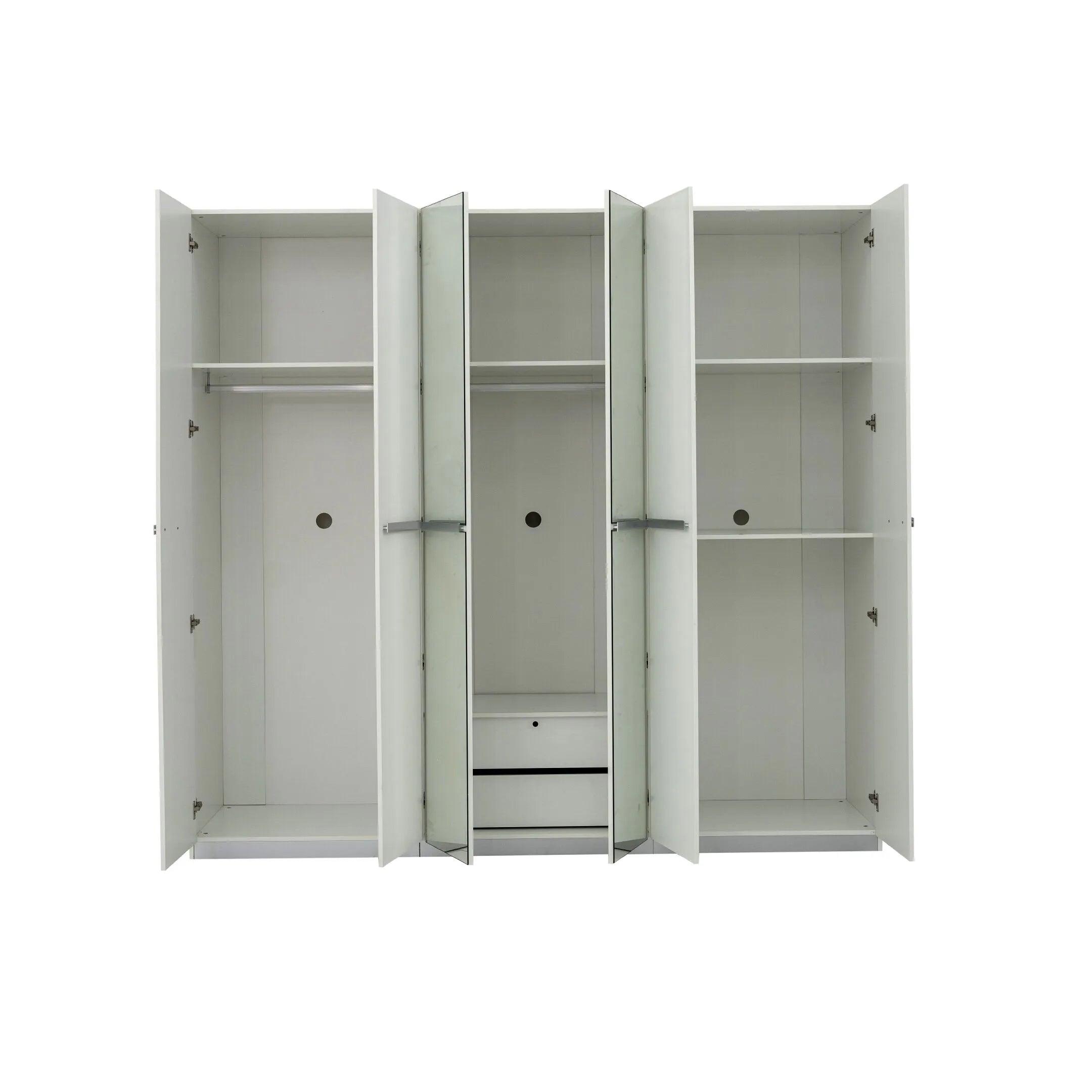6 Door Wardrobe - White