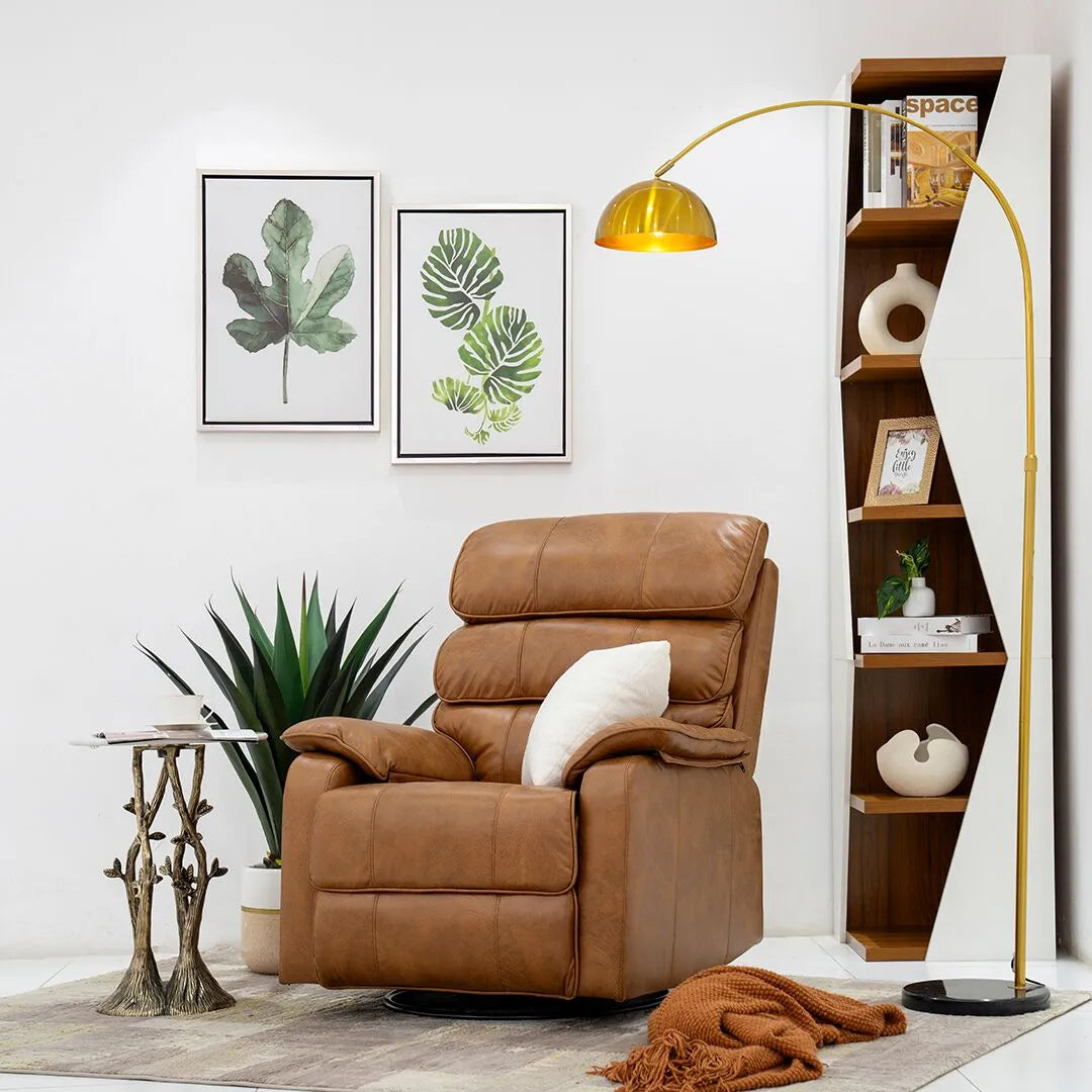 Recliner Sofa – Single Seater Fabric Recliner with Metal & Wood Frame | Soft Cushion Seating